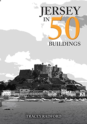 Book cover featuring Mont Orgueil castle and town of Jersey, Channel Islands.