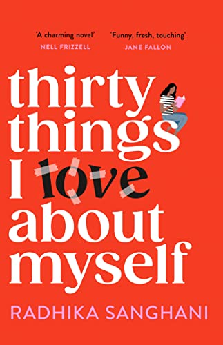 Book cover: red background with white text and a woman’s legs.