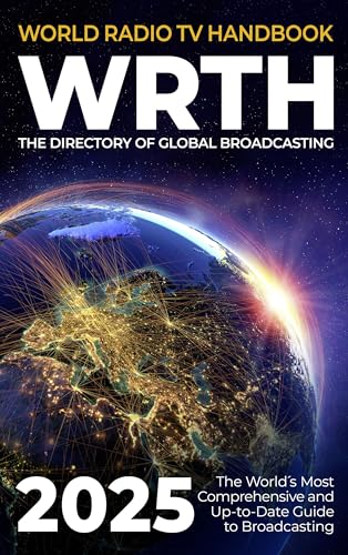 2025 World Radio TV Handbook cover with Earth image and text.