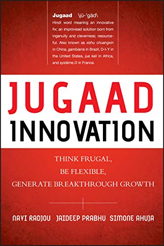 Red book cover with white text: "Jugaad Innovation" and author names.