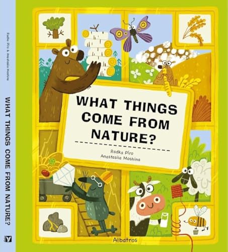 Book cover with colorful illustrations of animals and natural elements.