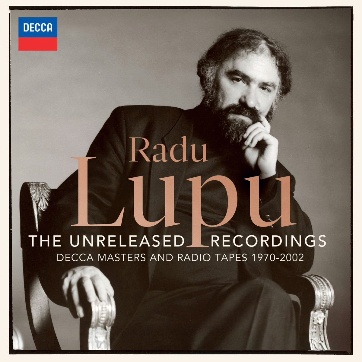 CD cover featuring pianist Radu Lupu in a dark, contemplative portrait.