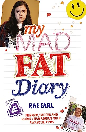 Book cover: “My Mad Fat Diary” with a young woman’s portrait and doodles.