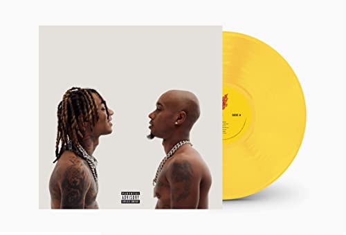 Rae Sremmurd album cover and bright yellow vinyl record shown.