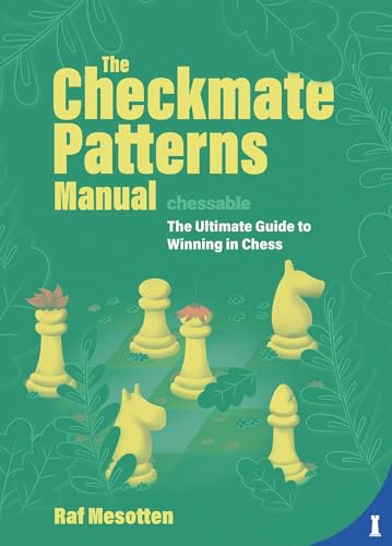 Chessbook with black and white diagrams and text on checkmate patterns and strategies.