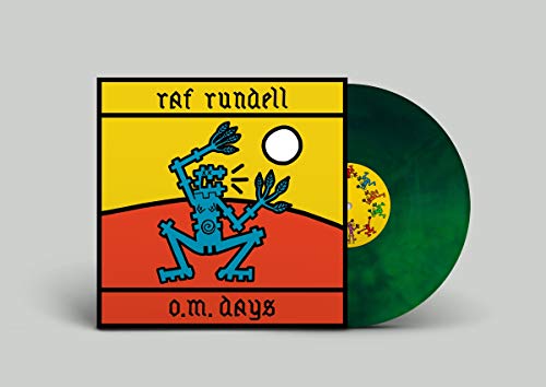 Raf Rundell “O.M. Days” vinyl record with illustrated yellow and red cover.