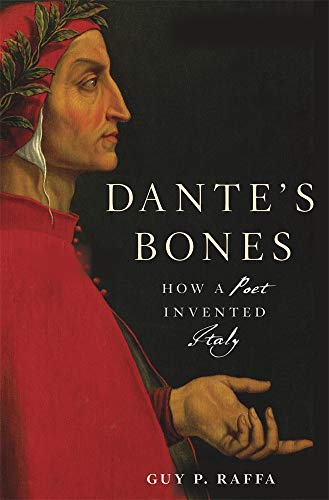 Book cover featuring a portrait of Dante Alighieri in red clothing.