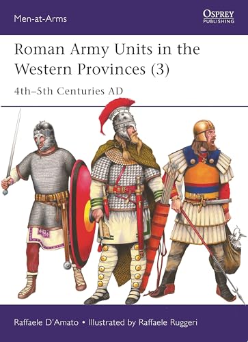 Three Roman soldiers in 4th-5th century armor and military gear on a book cover.