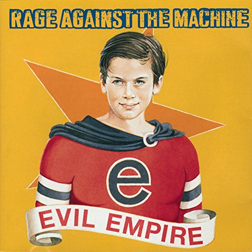 Rage Against The Machine “Evil Empire” CD cover with a boy in red.