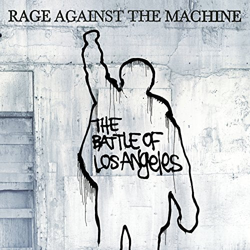 Rage Against The Machine album cover: graffiti of a raised fist.