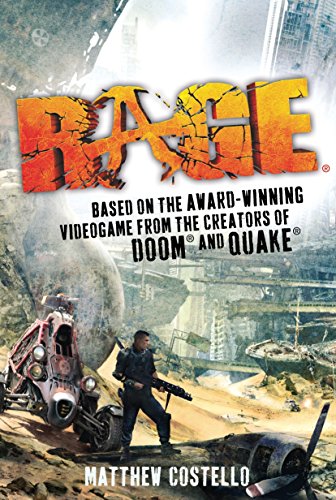 Book cover for "Rage" depicting a man with a gun in a wasteland.
