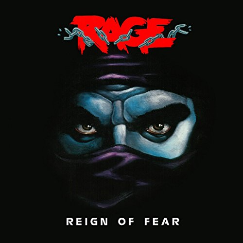 “Rage - Reign Of Fear” CD cover with a menacing face and chains.