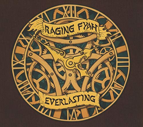 Intricate clockwork design with "Raging Fyah" and "Everlasting" banners on CD cover.