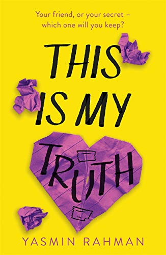 Yellow book cover with bold text "This Is My Truth" and purple paper scraps.