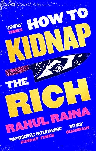 Book cover with bold yellow text, a knife, and an eye illustration.