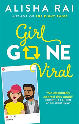 Book cover: “Girl Gone Viral” with illustrated couple in a phone frame.