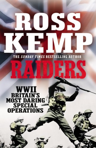 Book cover for "Raiders" depicting WWII soldiers with a Union Jack background.