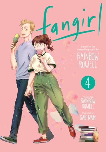 Manga cover: two young people with ice cream, pink background.