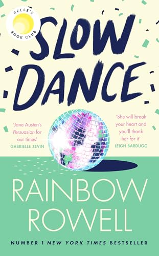 Book cover for “Slow Dance” featuring a disco ball and blue lettering.