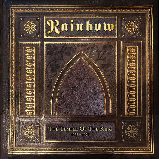 CD cover featuring a dark leather-bound book design with gold text and gothic motifs.