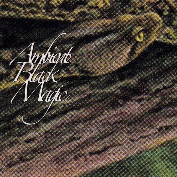 Record cover with textured snake skin and white cursive text.