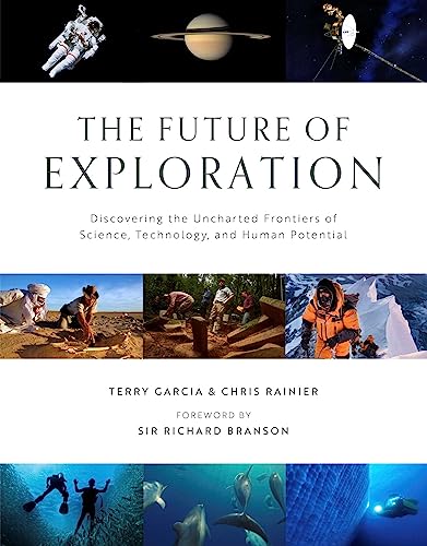 Book cover with space, ocean, and archaeological exploration imagery.