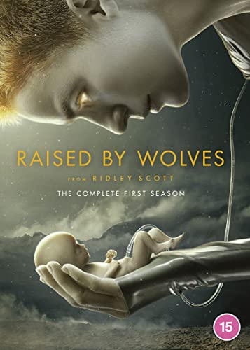DVD cover art showing a pale android hand holding a human infant.