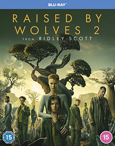 Blu-ray cover art for Raised By Wolves Season 2 featuring an ensemble cast.
