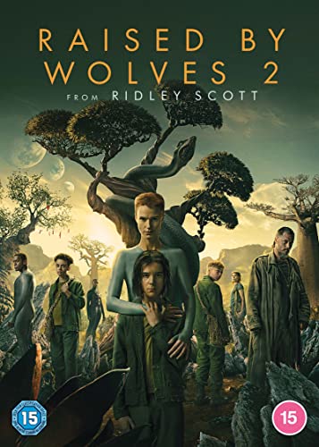 Raised By Wolves" Season 2 DVD cover featuring characters in a strange landscape.