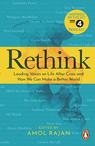 Book cover: "Rethink" with a portrait and list of contributors.