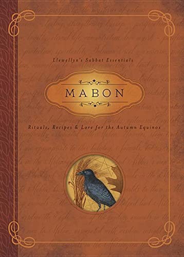 Book cover for “Mabon” with a raven illustration and autumnal design.