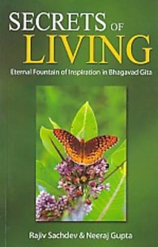 Book cover: "Secrets of Living" with a butterfly on green leaves.