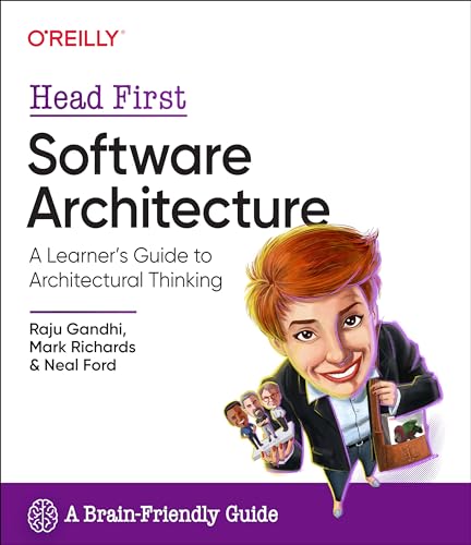 Book cover: “Head First Software Architecture” with cartoon illustration.