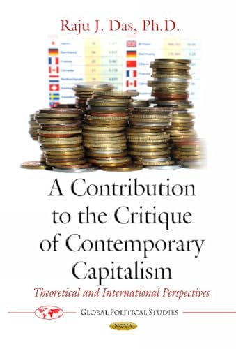Book cover with stacked coins and international flags, titled “Contribution to the Critique…”