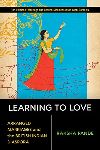Book cover: woman in traditional Indian clothing, title "Learning to Love".