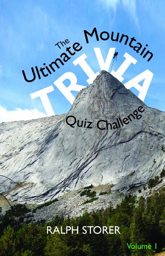 Book cover with a mountain backdrop and large text: “The Ultimate Mountain Trivia Quiz Challenge.”