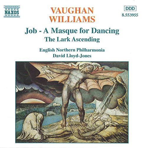 CD cover for Vaughan Williams’ “Job” and “The Lark Ascending” featuring artwork.