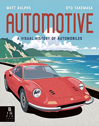 Book cover: “Automotive” with a red classic sports car illustration.