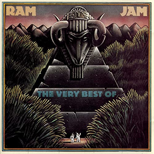 Ram Jam album cover featuring a ram’s head monument and small figures.