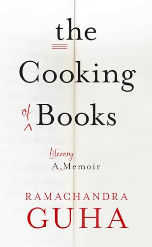 Book cover: "The Cooking of Books" by Ramachandra Guha, white background.
