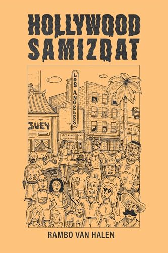 Book cover with sketched street scene and diverse crowd in Los Angeles.