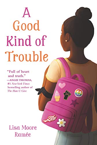 Book cover: young Black girl with pink backpack, seen from behind.
