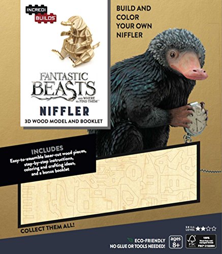 3D wooden Niffler model kit from Fantastic Beasts, with building instructions.