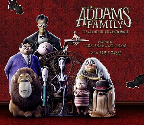The Addams Family animated movie art book cover featuring the family.