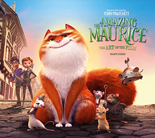 Cover of “The Amazing Maurice” art book featuring a large orange cat and mice.