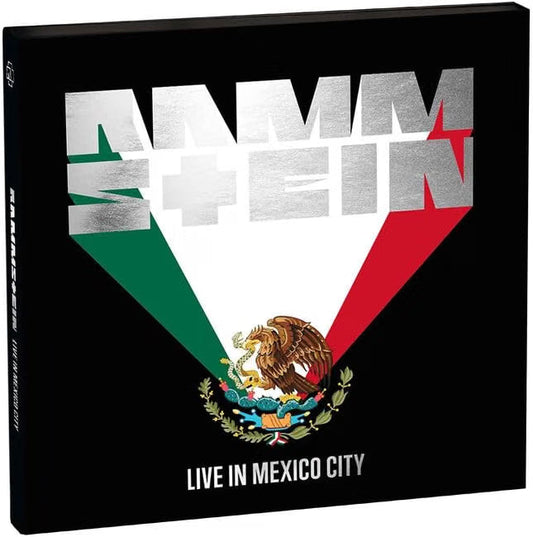 Rammstein “Live In Mexico City” CD cover with Mexican flag and eagle.