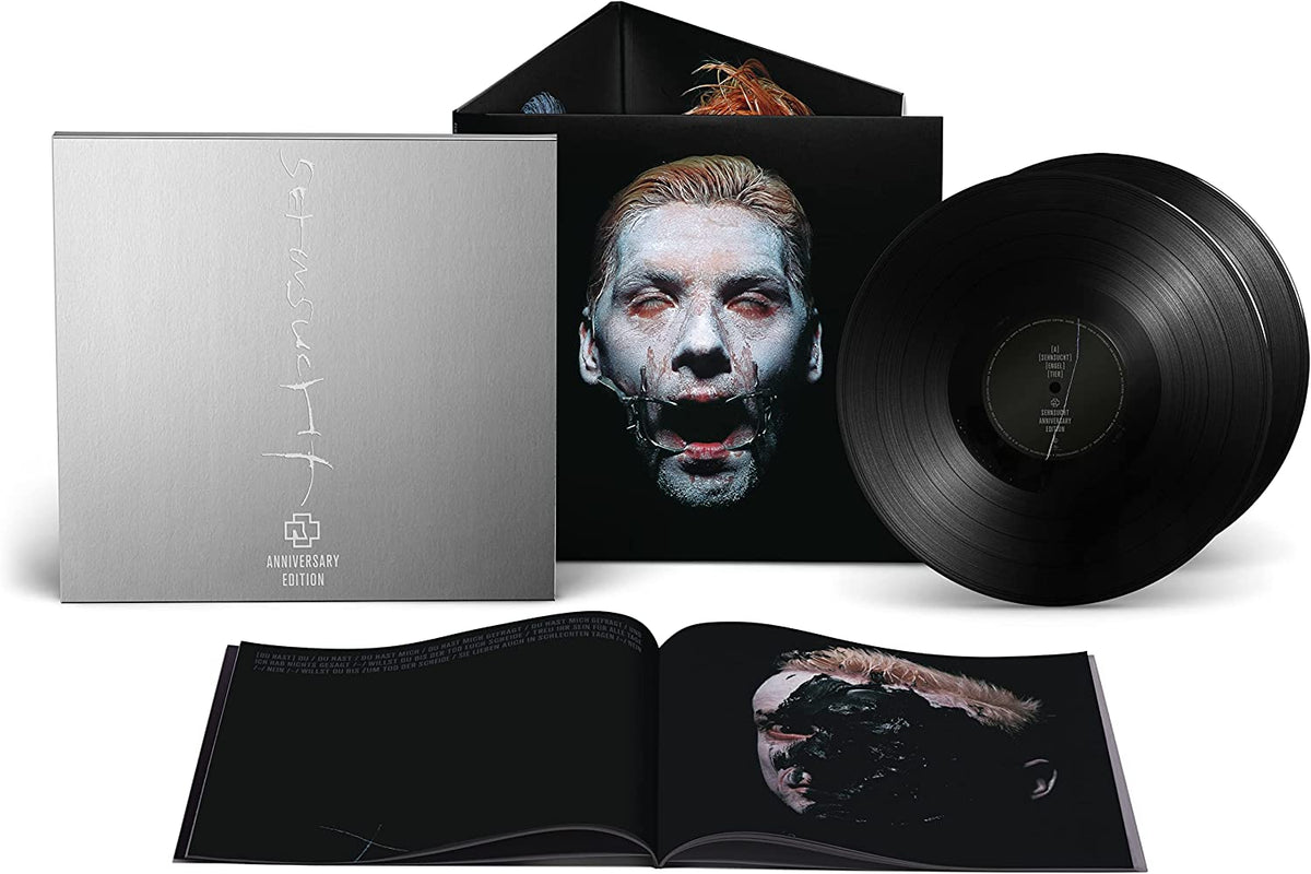 Rammstein "Sehnsucht" 2LP vinyl record with album artwork featuring Till Lindemann.