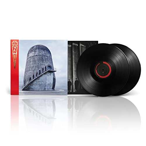 Rammstein Zeit vinyl record set showing the album cover and two black vinyl discs.