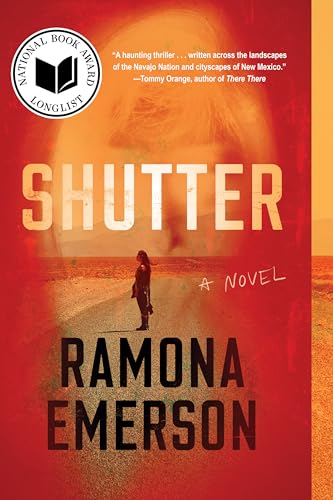Book cover for “Shutter” featuring a lone figure on a desert road.