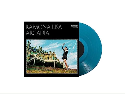 Ramona Lisa Arcadia album cover with a sea blue vinyl record beside it.